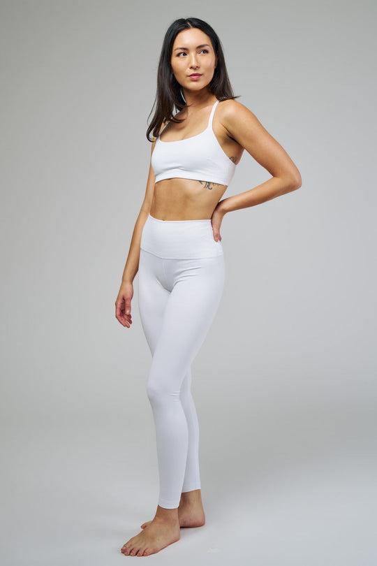 High-waisted leggings with a hidden waistband pocket for essentials.