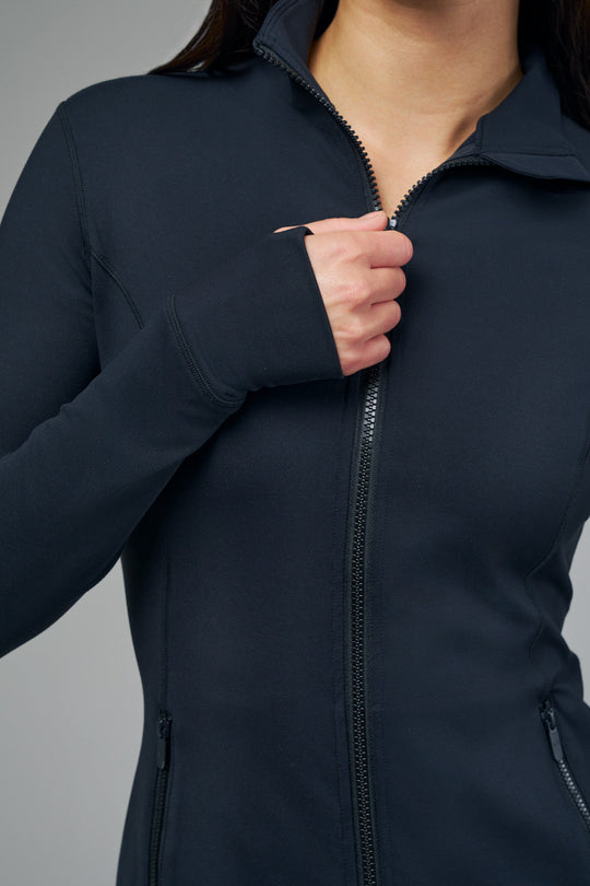 Versatile stretch jacket designed for all-day wear, from studio sessions to city streets.