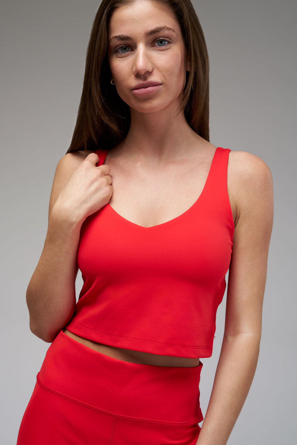 Women's Tank Top Red Front Detail