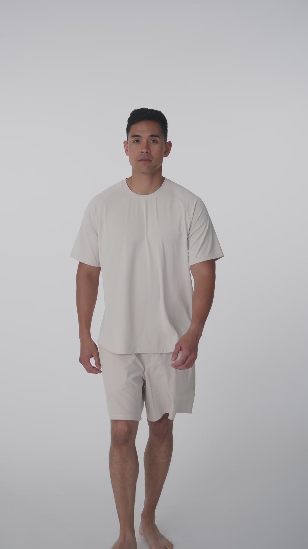 Performance tee with raglan sleeves designed for freedom of movement and all-day comfort.