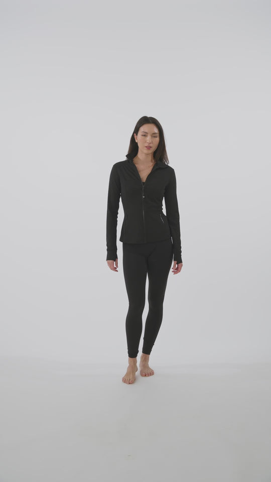 Versatile stretch jacket designed for all-day wear, from studio sessions to city streets.